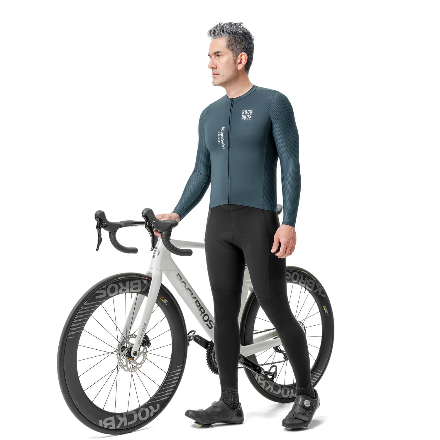 ROAD TO SKY Herren Langarm - Radtrikot Jersey für MTB & Rennrad - Fahrradtrikot ROCKBROS - EU - NooMii