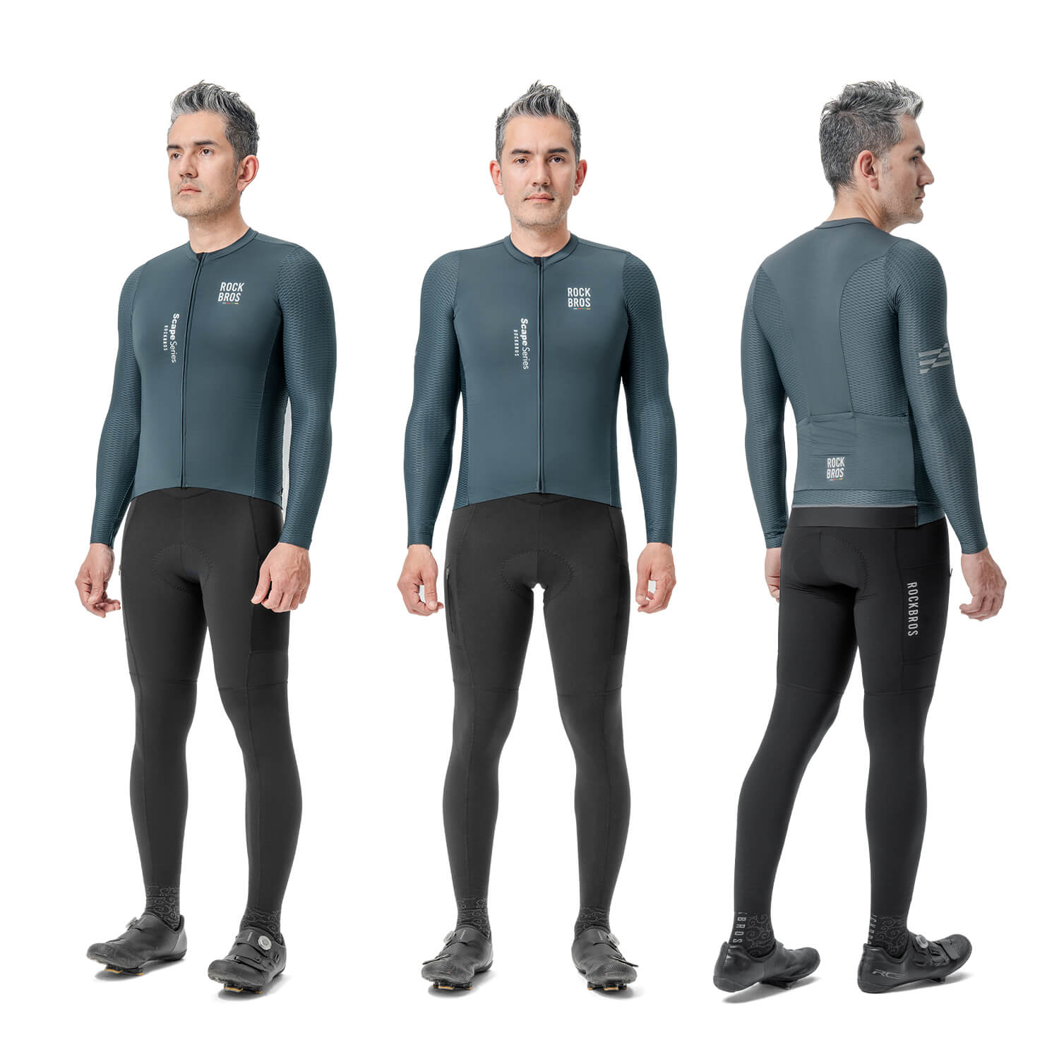 ROAD TO SKY Herren Langarm - Radtrikot Jersey für MTB & Rennrad - Fahrradtrikot ROCKBROS - EU - NooMii