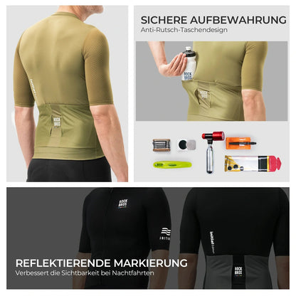 ROAD TO SKY Herren Radtrikot Kurzarm mit Taschen - Fahrradtrikot ROCKBROS - EU - NooMii