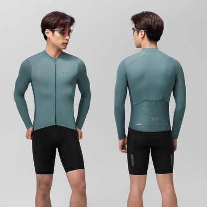 ROAD TO SKY Langarm - Radtrikot Herren Jersey Gelb/Blau - Fahrradtrikot ROCKBROS - EU - NooMii