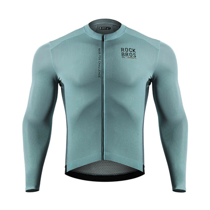 ROAD TO SKY Langarm - Radtrikot Herren Jersey Gelb/Blau - Fahrradtrikot ROCKBROS - EU - NooMii