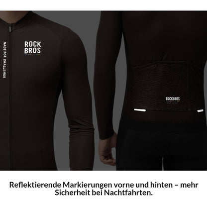 ROAD TO SKY Langarm - Radtrikot Herren Jersey Gelb/Blau - Fahrradtrikot ROCKBROS - EU - NooMii
