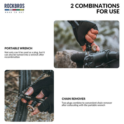 ROAD TO SKY Multifunktional 6 in 1 Reparatur Kit Werkzeug mit Kettenabzieher - Werkzeuge ROCKBROS - EU - NooMii