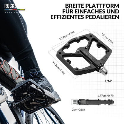 ROAD TO SKY Platform Fahrradpedale 9/16 Zoll Rutschfest Wasserdicht - Fahrradpedale ROCKBROS - EU - NooMii