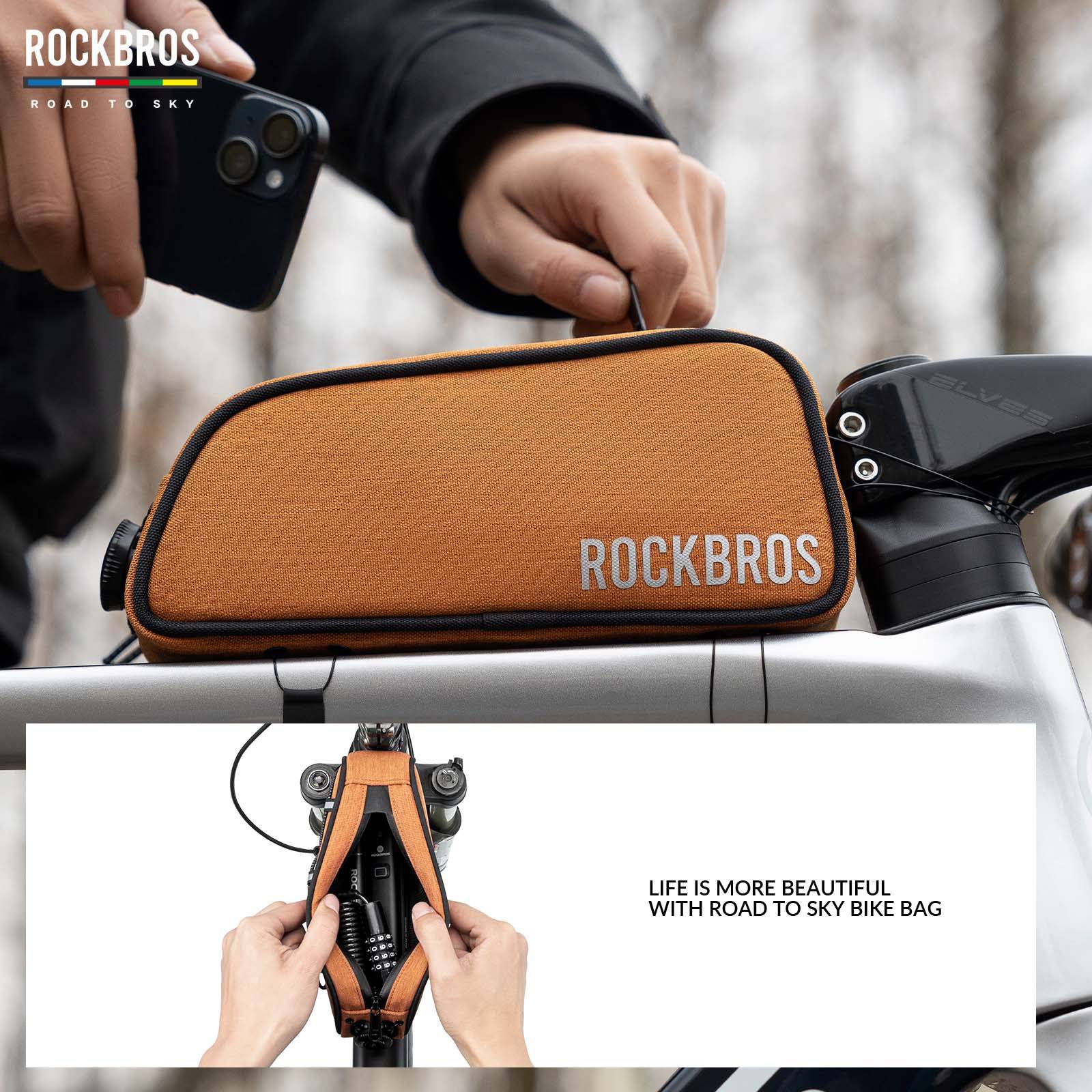 ROAD TO SKY Reflektierende Wasserabweisende Fahrrad Oberrohrtasche - Fahrradtaschen ROCKBROS - EU - NooMii