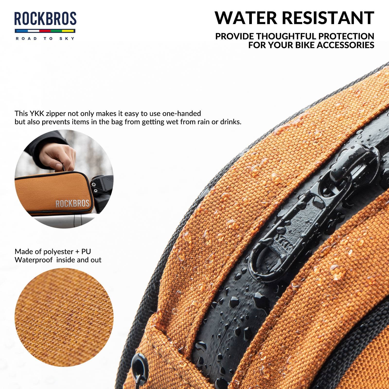 ROAD TO SKY Reflektierende Wasserabweisende Fahrrad Oberrohrtasche - Fahrradtaschen ROCKBROS - EU - NooMii