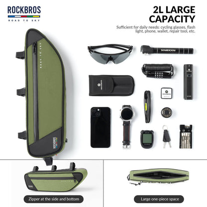 ROAD TO SKY Reflektierende Wasserdichte Fahrrad 2L Dreieckstasche - Fahrradtaschen ROCKBROS - EU - NooMii