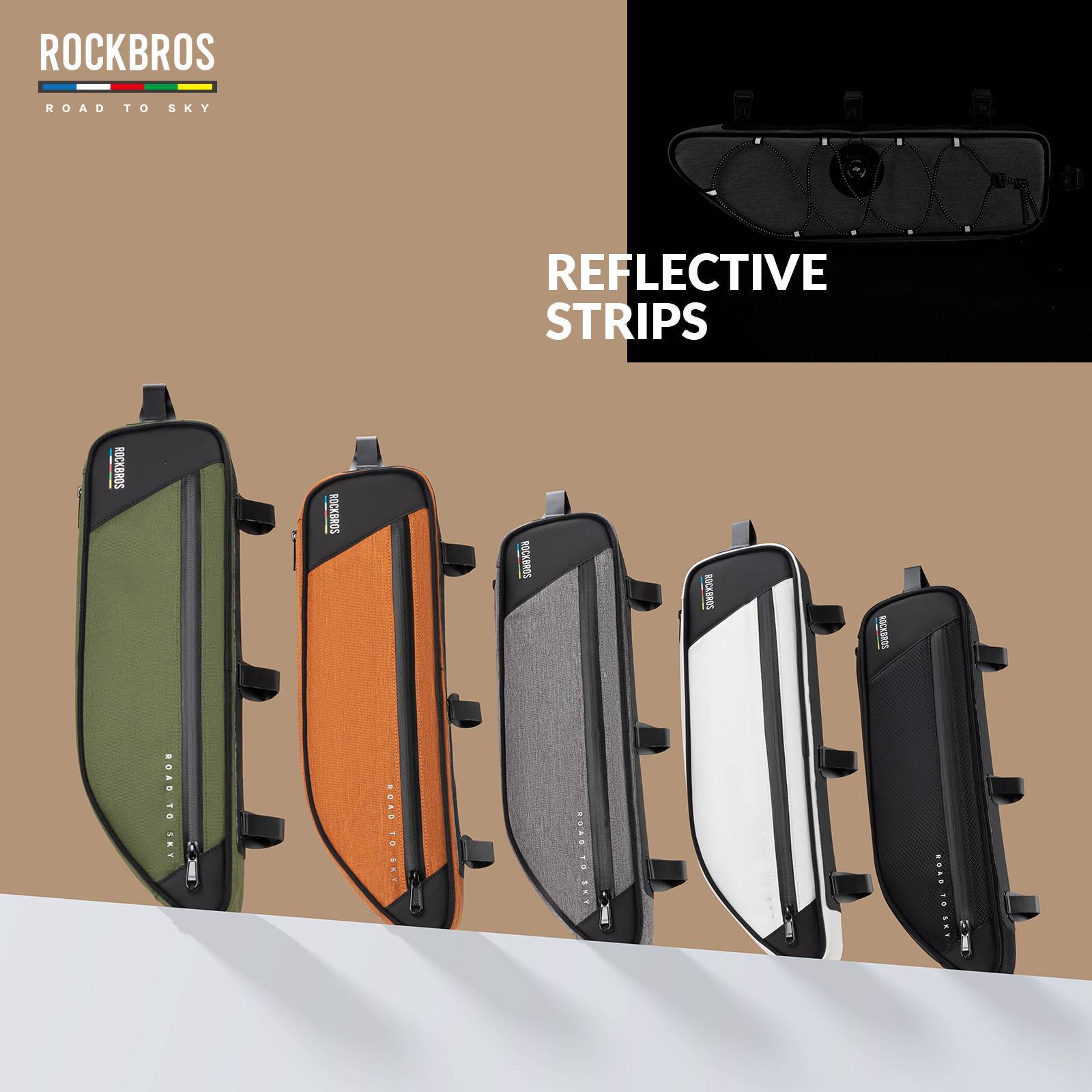ROAD TO SKY Reflektierende Wasserdichte Fahrrad 2L Dreieckstasche - Fahrradtaschen ROCKBROS - EU - NooMii