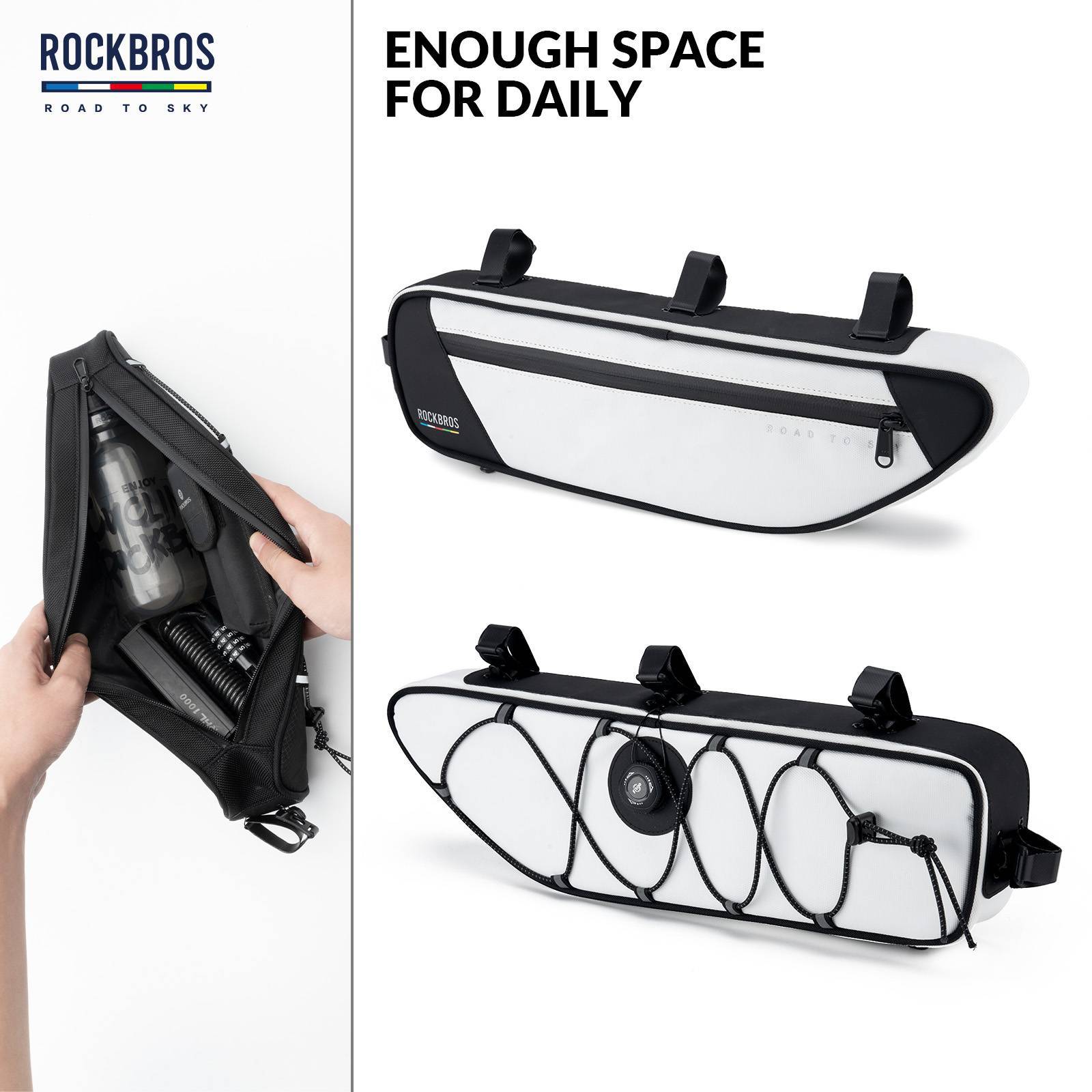 ROAD TO SKY Reflektierende Wasserdichte Fahrrad 2L Dreieckstasche - Fahrradtaschen ROCKBROS - EU - NooMii