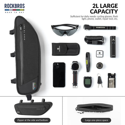 ROAD TO SKY Reflektierende Wasserdichte Fahrrad 2L Dreieckstasche - Fahrradtaschen ROCKBROS - EU - NooMii