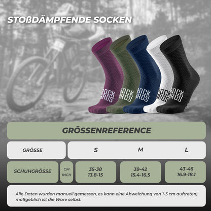 ROAD TO SKY Sportsocken Baumwolle Atmungsaktive Laufsocken für MTB & Rennrad - Fahrradsocken ROCKBROS - EU - NooMii