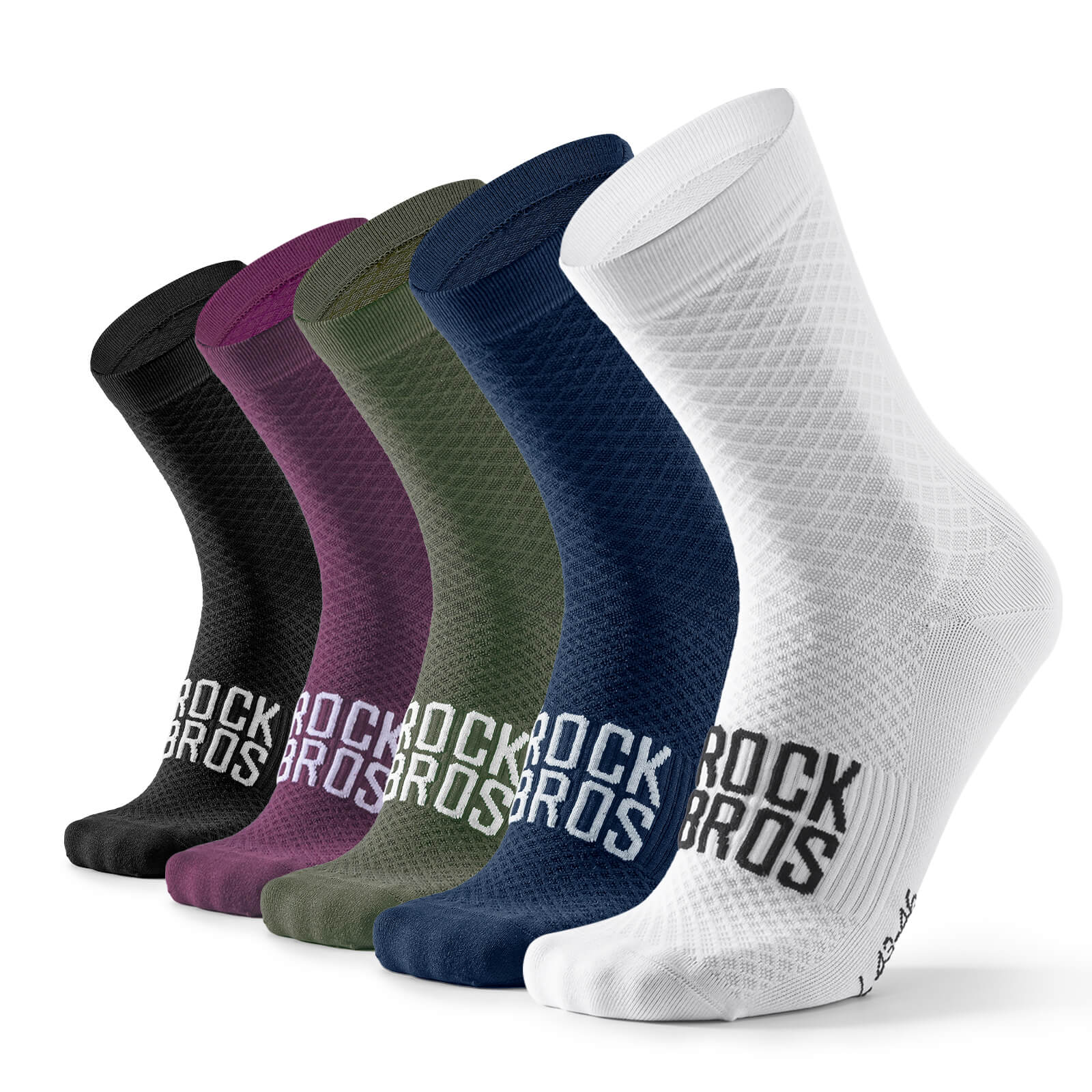 ROAD TO SKY Sportsocken Baumwolle Atmungsaktive Laufsocken für MTB & Rennrad - Fahrradsocken ROCKBROS - EU - NooMii