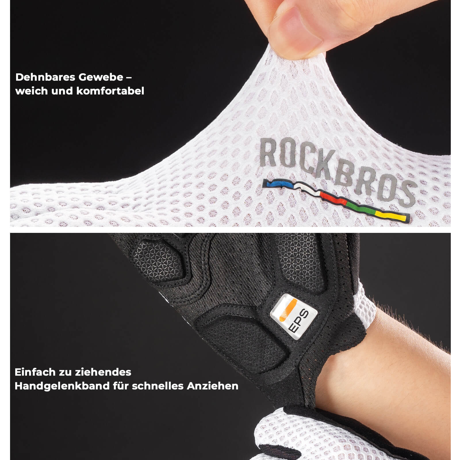 ROAD TO SKY Touchscreen Fahrradhandschuhe SBR Polsterung atmungsaktiv - Fahrradhandschuhe ROCKBROS - EU - NooMii