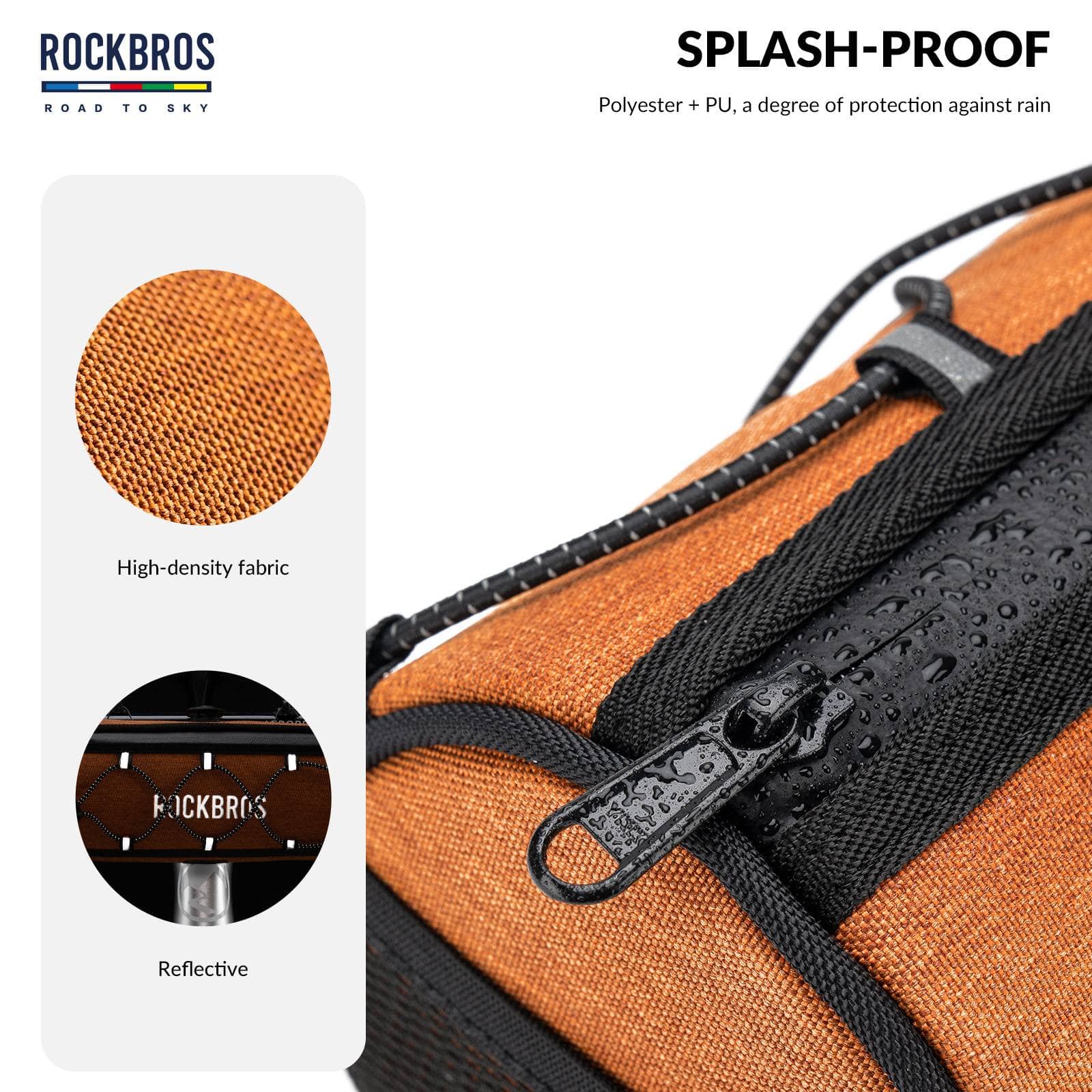 ROAD TO SKY Wasserdichte Reflektierende Zylindrische Lenkertasche - Fahrradtaschen ROCKBROS - EU - NooMii