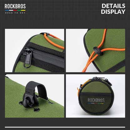 ROAD TO SKY Wasserdichte Reflektierende Zylindrische Lenkertasche - Fahrradtaschen ROCKBROS - EU - NooMii