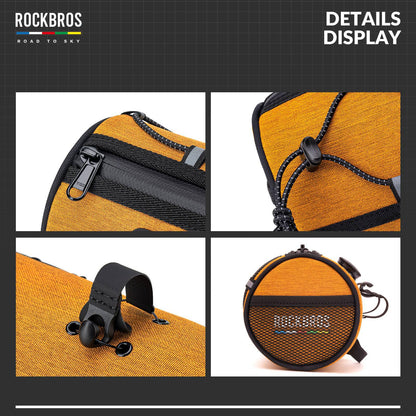 ROAD TO SKY Wasserdichte Reflektierende Zylindrische Lenkertasche - Fahrradtaschen ROCKBROS - EU - NooMii
