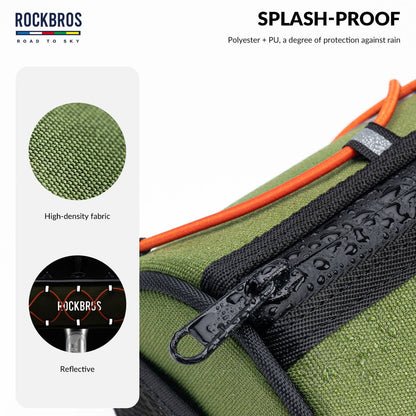 ROAD TO SKY Wasserdichte Reflektierende Zylindrische Lenkertasche - Fahrradtaschen ROCKBROS - EU - NooMii