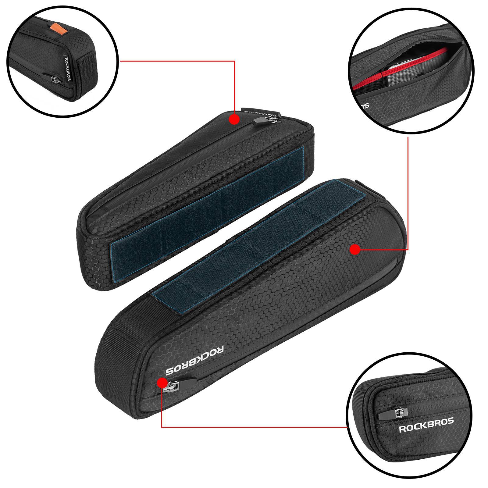 ROCKBROS 2 in 1 Fahrradtasche Set Rahmentasche Oberrohrtasche 2,5L - Fahrradtaschen ROCKBROS - EU - NooMii