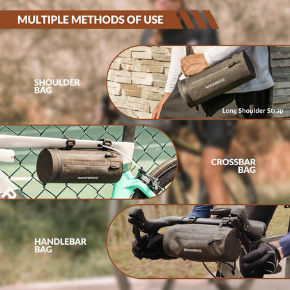ROCKBROS 3 in 1 Wasserdichte Lenkertasche Zylindrisch Tragbar 2L - Fahrradtaschen ROCKBROS - EU - NooMii