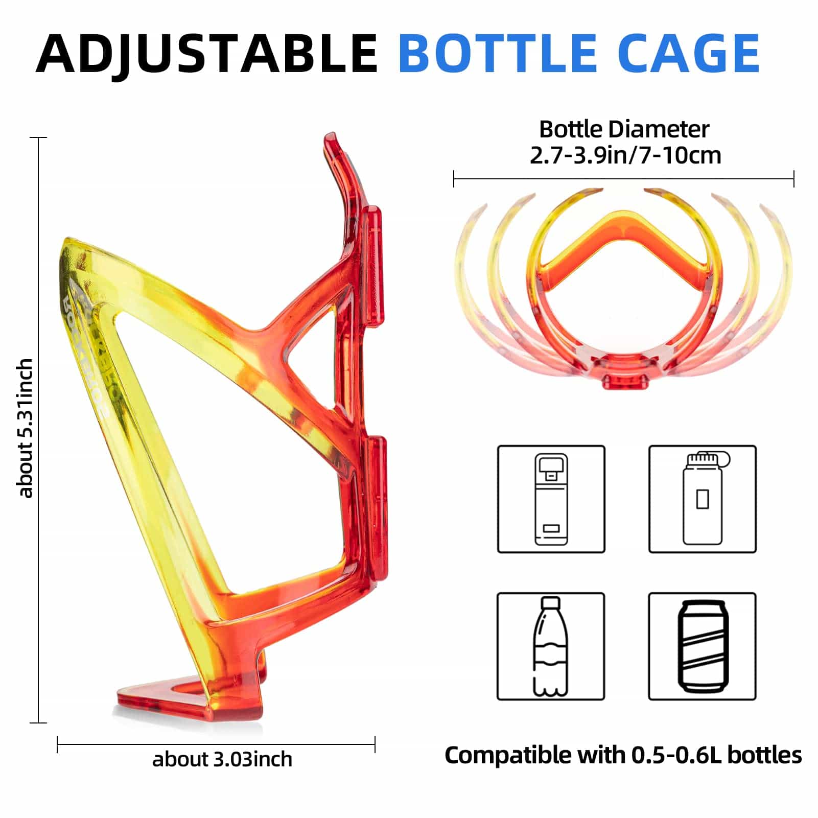 ROCKBROS 35g Leicht PC Fahrrad Flaschenhalter - Fahrrad Flaschenhalter ROCKBROS - EU - NooMii