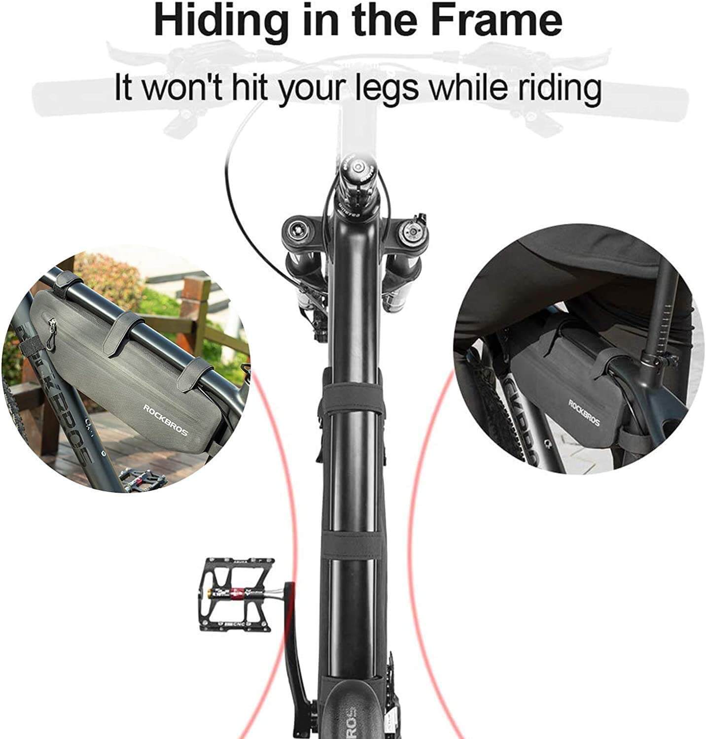 ROCKBROS 3L Wasserabweisend Rahmentasche Dreiecktasche Schwarz - Fahrradtaschen ROCKBROS - EU - NooMii