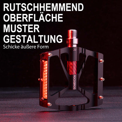 ROCKBROS Alu Fahrradpedale 9/16 Zoll mit zwei PVC Reflektoren - Fahrradpedale ROCKBROS - EU - NooMii