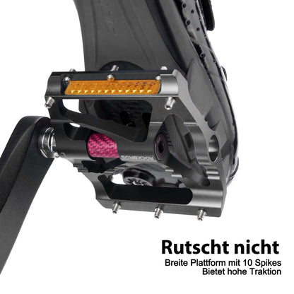 ROCKBROS Alu Fahrradpedale 9/16 Zoll mit zwei PVC Reflektoren - Fahrradpedale ROCKBROS - EU - NooMii