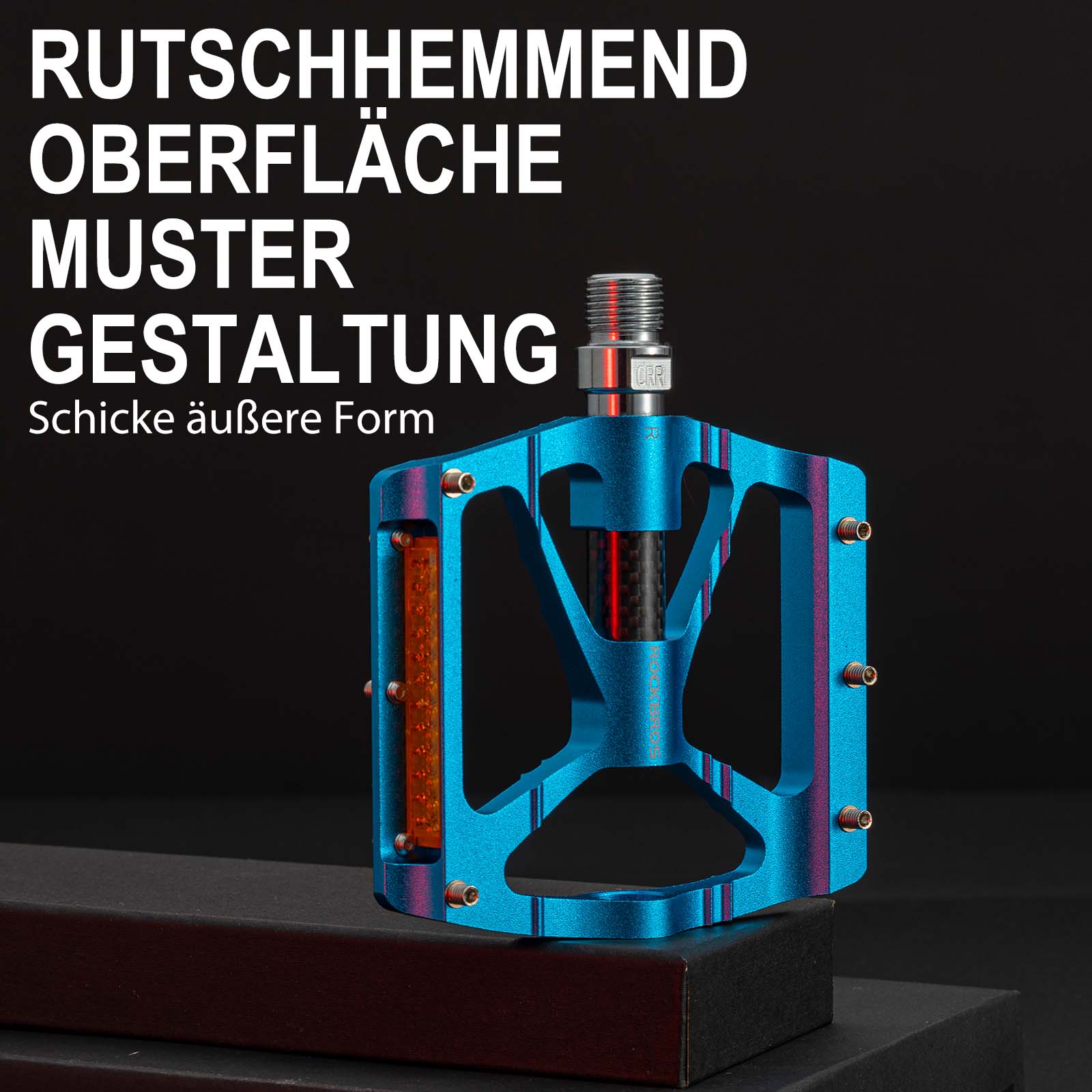 ROCKBROS Alu Fahrradpedale 9/16 Zoll mit zwei PVC Reflektoren - Fahrradpedale ROCKBROS - EU - NooMii