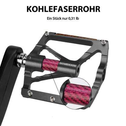 ROCKBROS Alu Fahrradpedale 9/16 Zoll mit zwei PVC Reflektoren - Fahrradpedale ROCKBROS - EU - NooMii