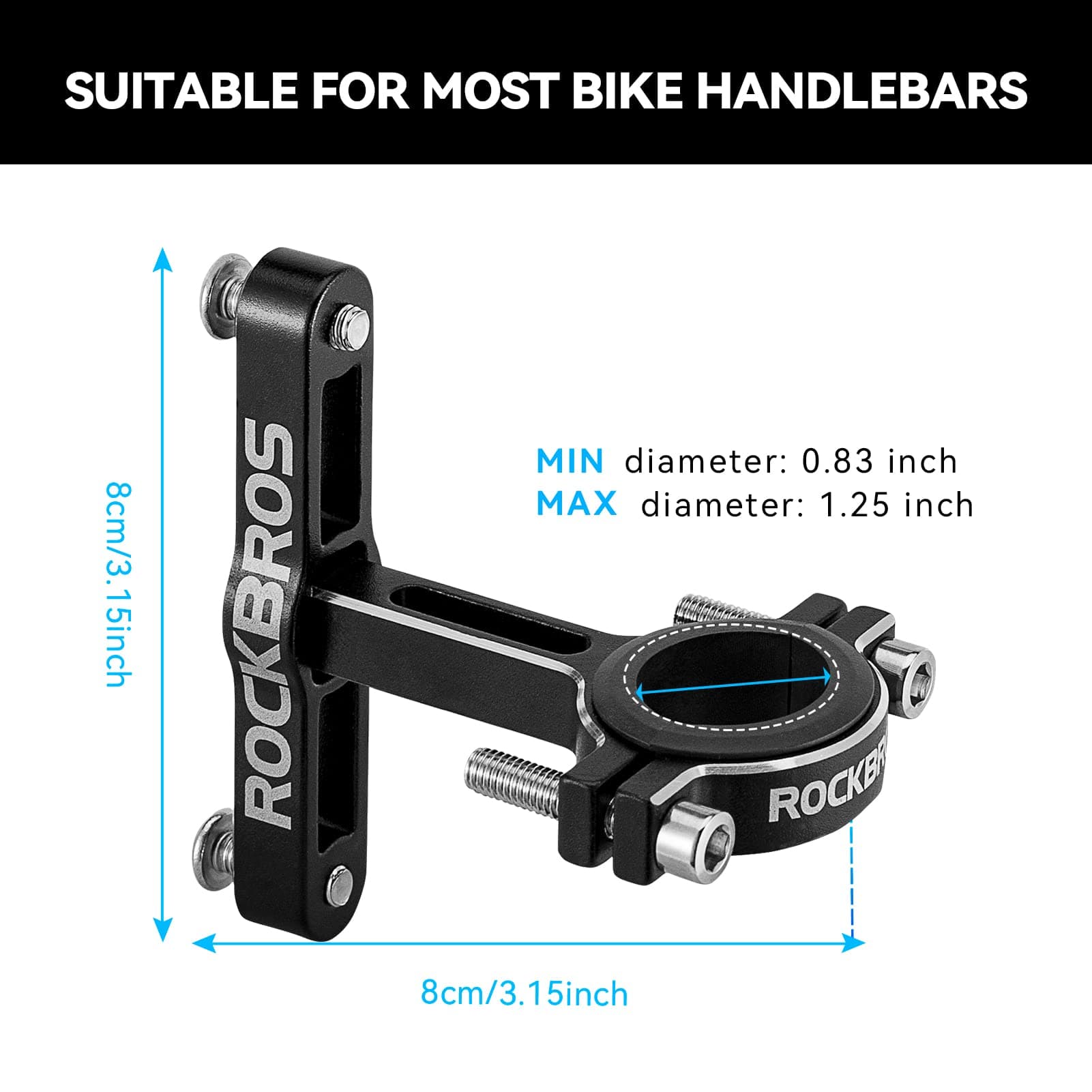 ROCKBROS Alu Universal Flaschenhalter Adapter für Fahrrad und Motorrad - Fahrrad Flaschenhalter ROCKBROS - EU - NooMii