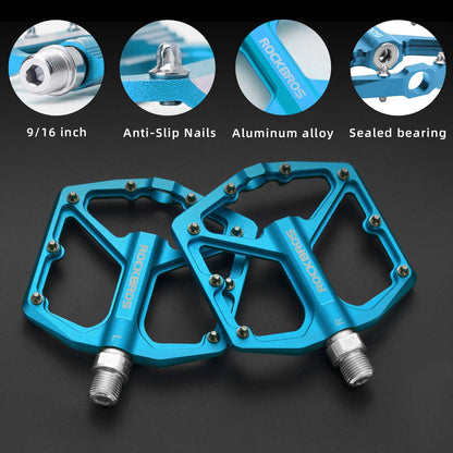ROCKBROS Aluminium Platform Pedale 9/16 Zoll für MTB E - Bike Stadtrad - Fahrradpedale ROCKBROS - EU - NooMii