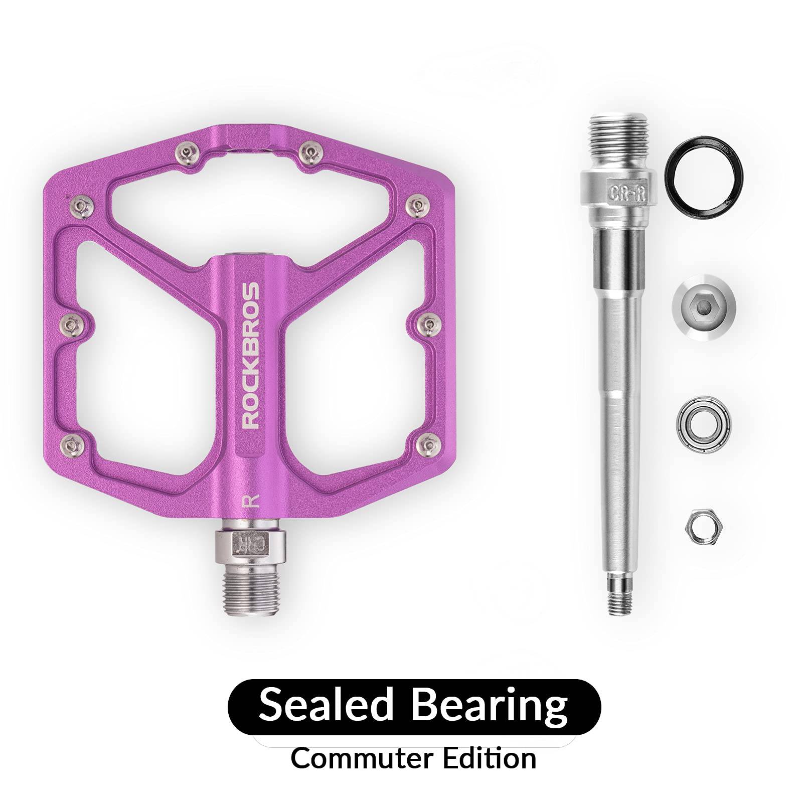 ROCKBROS Aluminium Platform Pedale 9/16 Zoll für MTB E - Bike Stadtrad - Fahrradpedale ROCKBROS - EU - NooMii