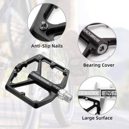 ROCKBROS Aluminium Platform Pedale 9/16 Zoll für MTB E - Bike Stadtrad - Fahrradpedale ROCKBROS - EU - NooMii