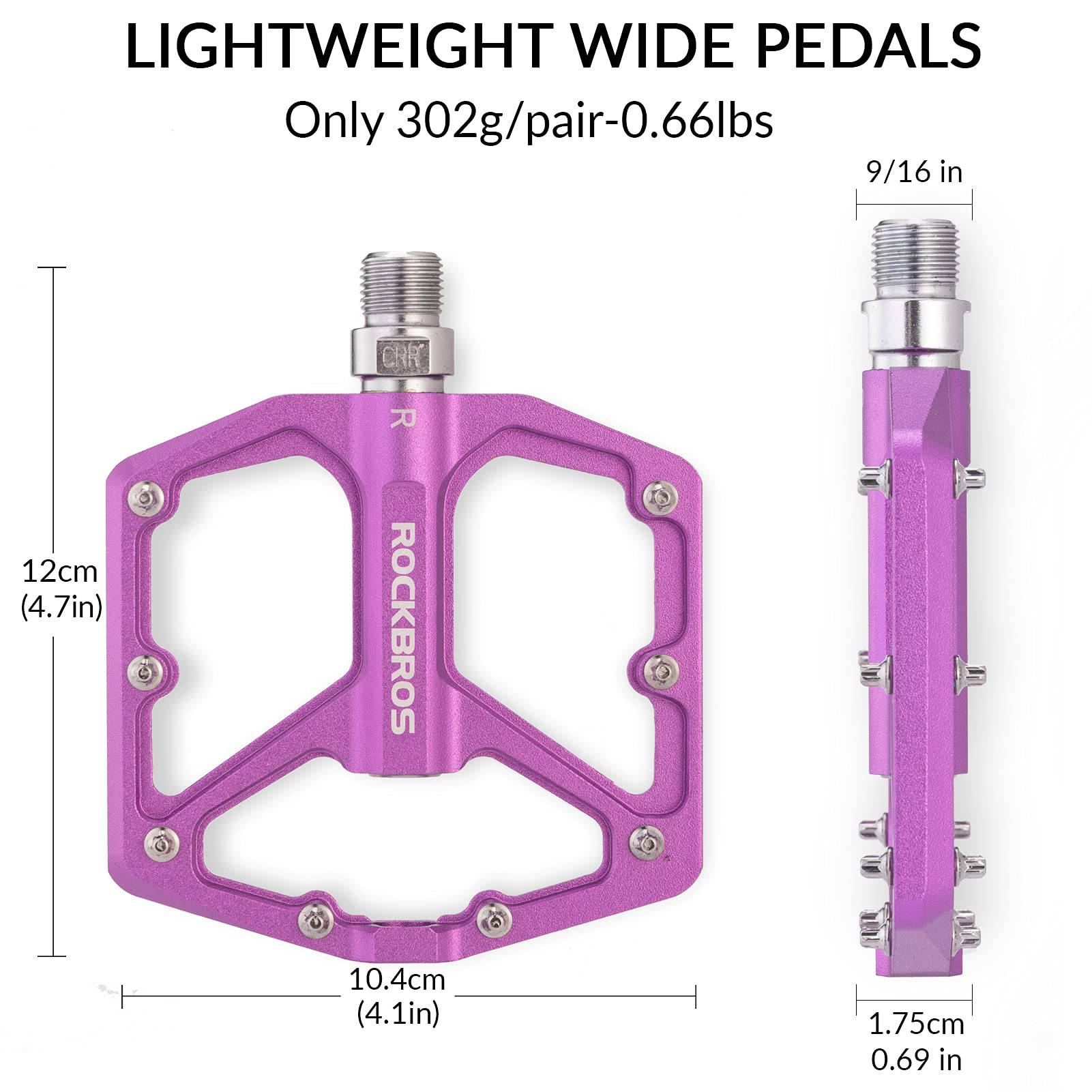 ROCKBROS Aluminium Platform Pedale 9/16 Zoll für MTB E - Bike Stadtrad - Fahrradpedale ROCKBROS - EU - NooMii