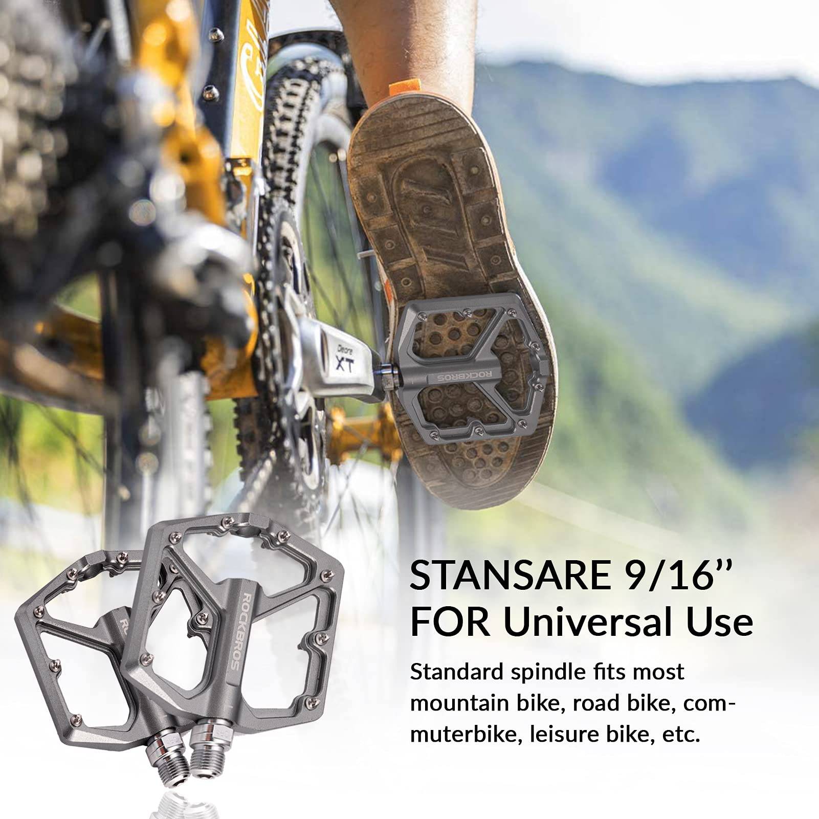 ROCKBROS Aluminium Platform Pedale 9/16 Zoll für MTB E - Bike Stadtrad - Fahrradpedale ROCKBROS - EU - NooMii