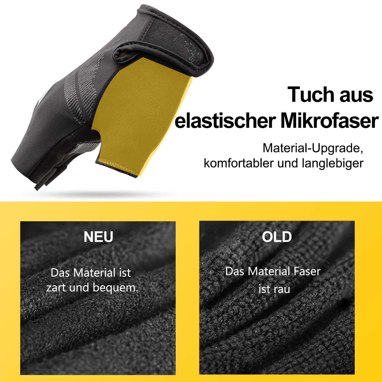 ROCKBROS Antirutsch - Reithandschuhe mit reflektierenden Halbfingern S - XXL - Fahrradhandschuhe ROCKBROS - EU - NooMii