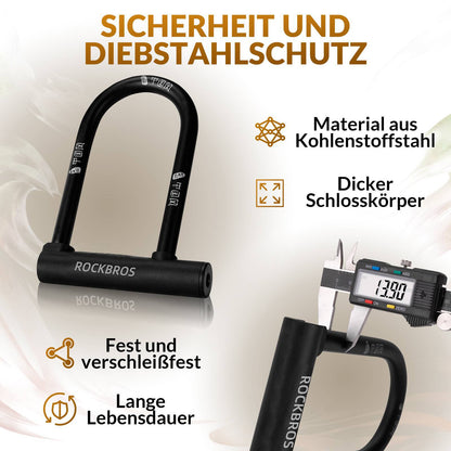 ROCKBROS Bügelschloss Fahrradschloss Hohe Sicherheit Schlösser Wasserdicht - Fahrradschloss ROCKBROS - EU - NooMii