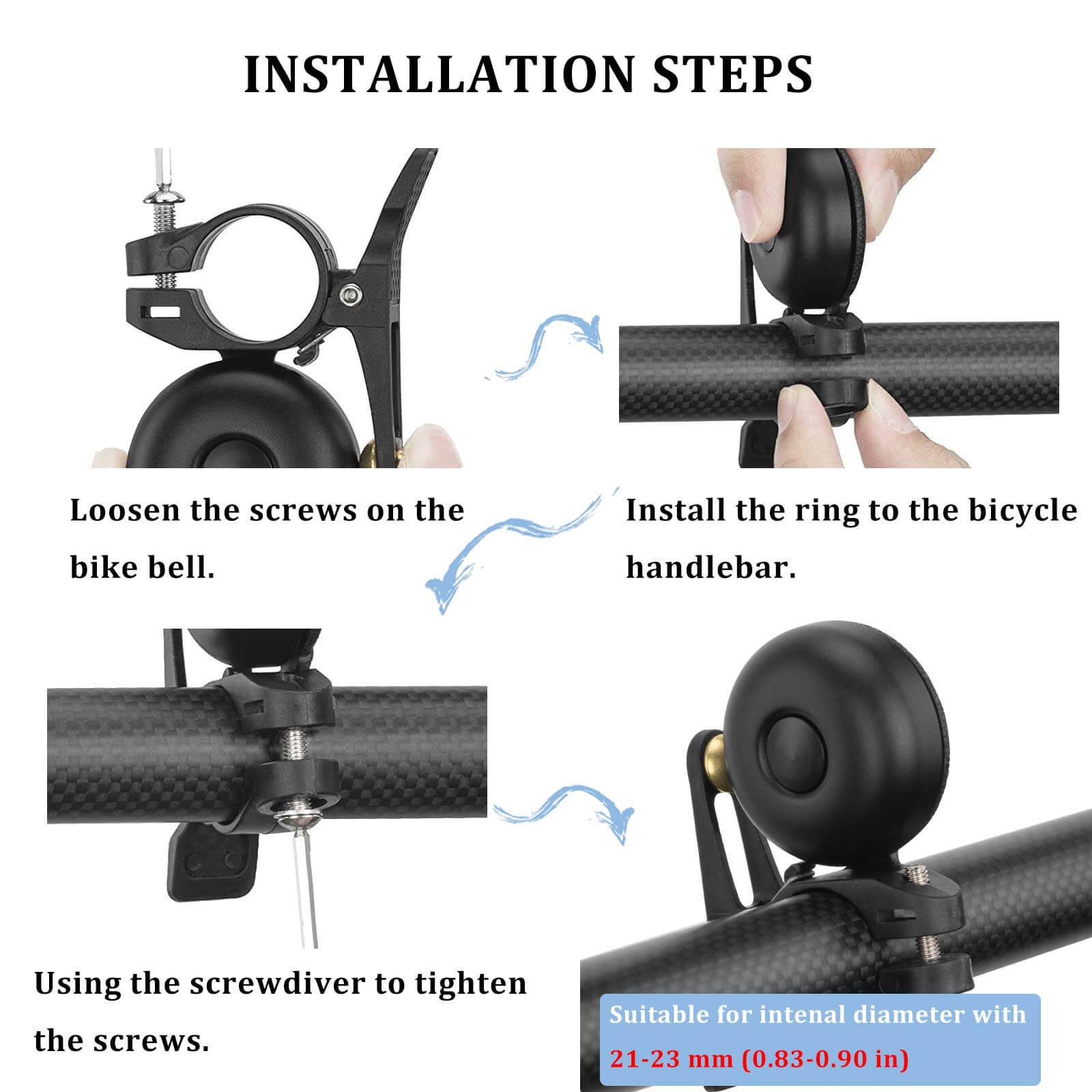 ROCKBROS Classic Brass Fahrradklingel Mini Fahrradglocken 1 - 2 Ringtone - Fahrradklingel ROCKBROS - EU - NooMii