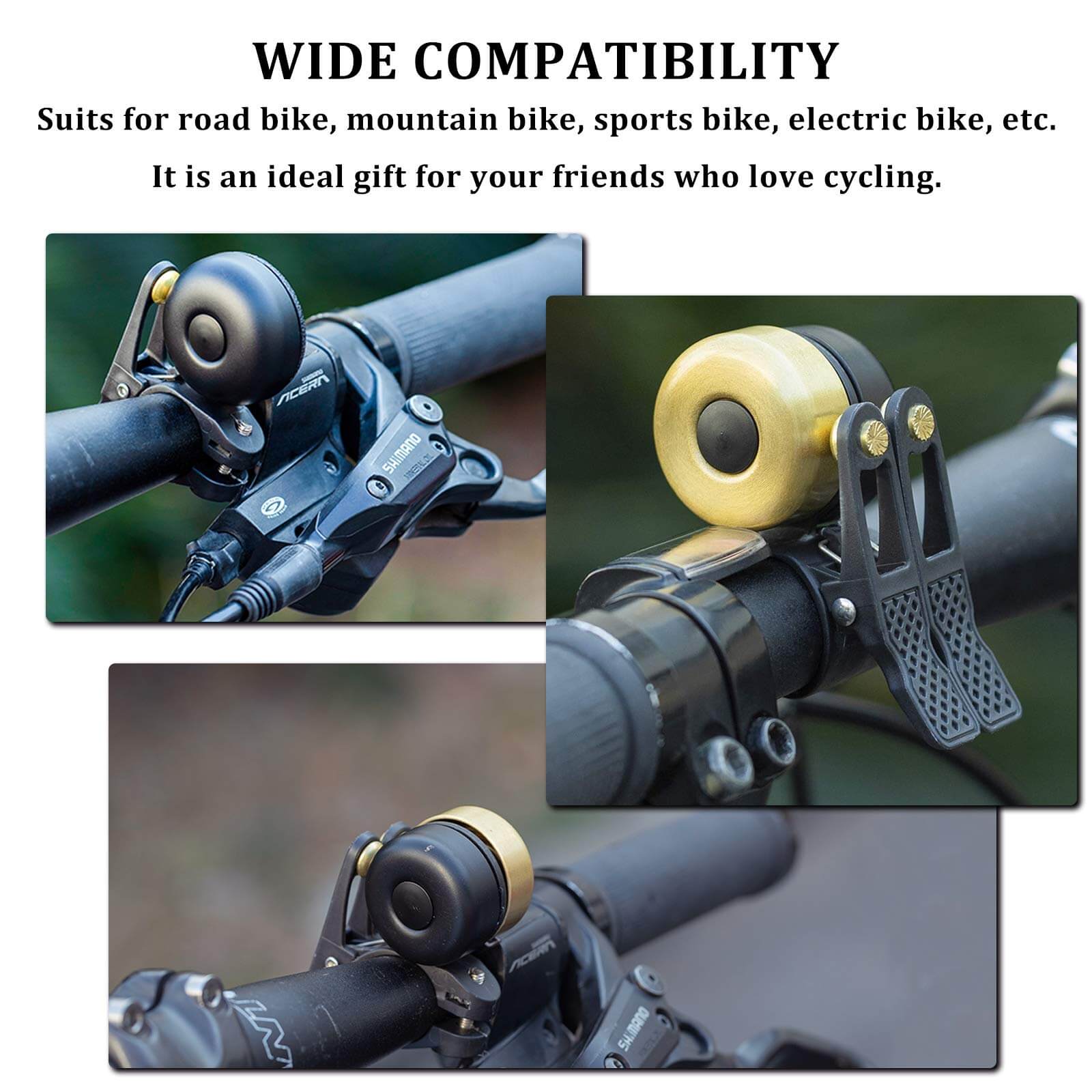 ROCKBROS Classic Brass Fahrradklingel Mini Fahrradglocken 1 - 2 Ringtone - Fahrradklingel ROCKBROS - EU - NooMii