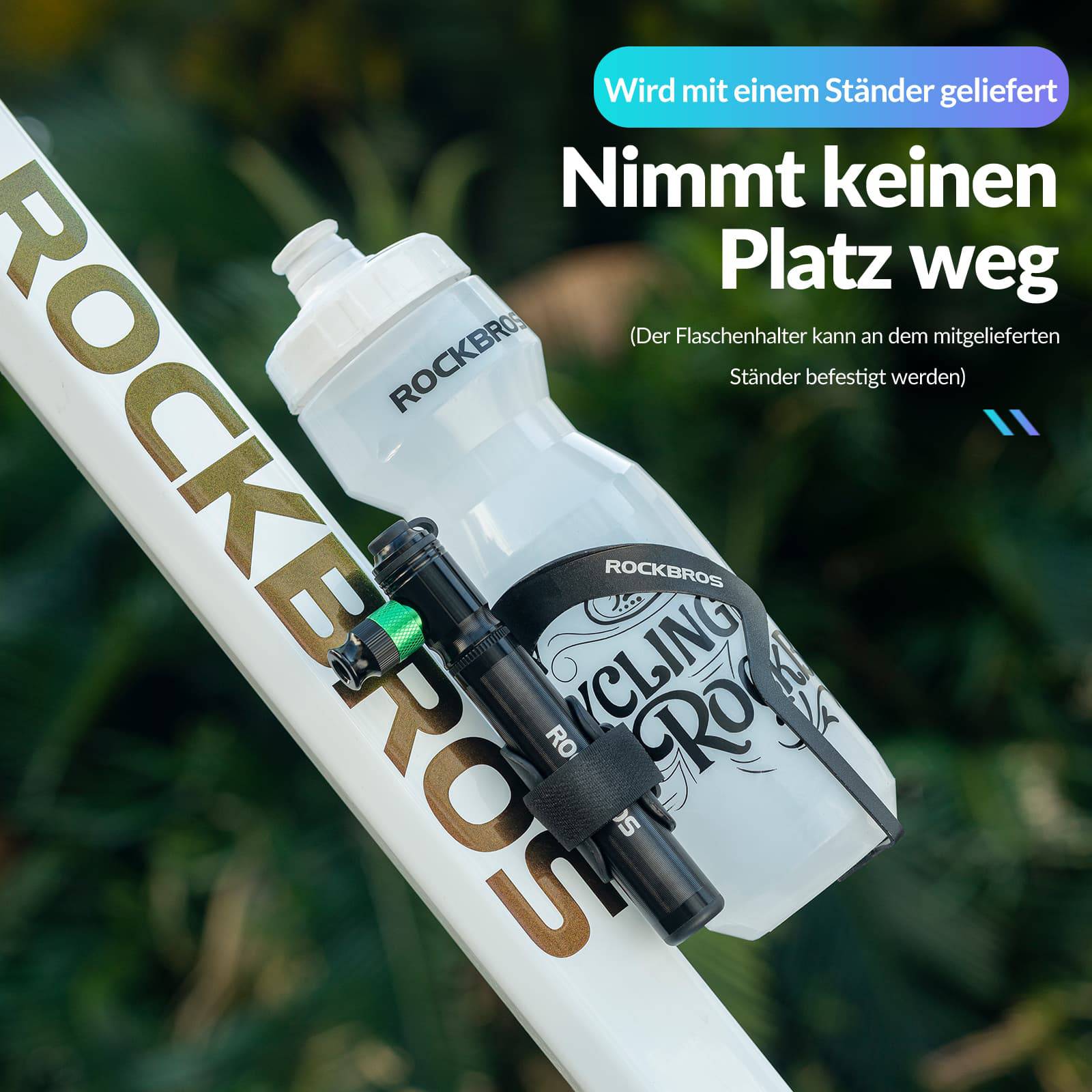 ROCKBROS CO2 Fahrradpumpe 110 PSI Aluminium Minipumpe Schwarz - Fahrrad Luftpumpen ROCKBROS - EU - NooMii