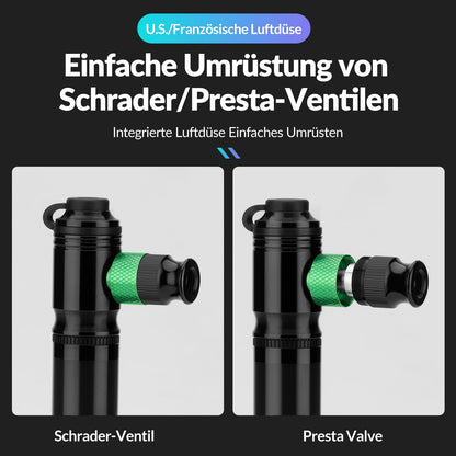 ROCKBROS CO2 Fahrradpumpe 110 PSI Aluminium Minipumpe Schwarz - Fahrrad Luftpumpen ROCKBROS - EU - NooMii