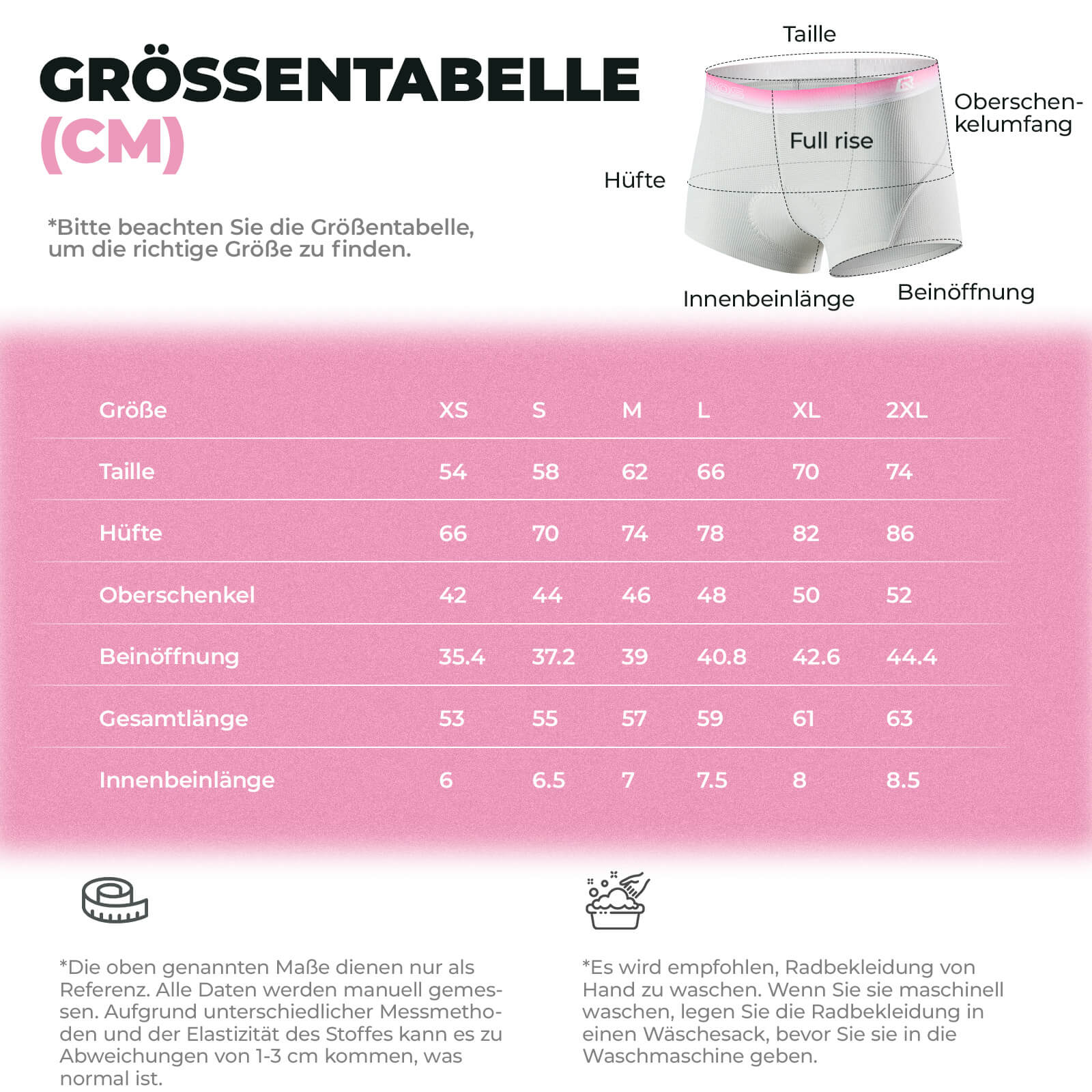 ROCKBROS Damen Radunterhose mit 3D Gepolsterte Radlerhose Atmungsaktiv - Fahrradhose ROCKBROS - EU - NooMii