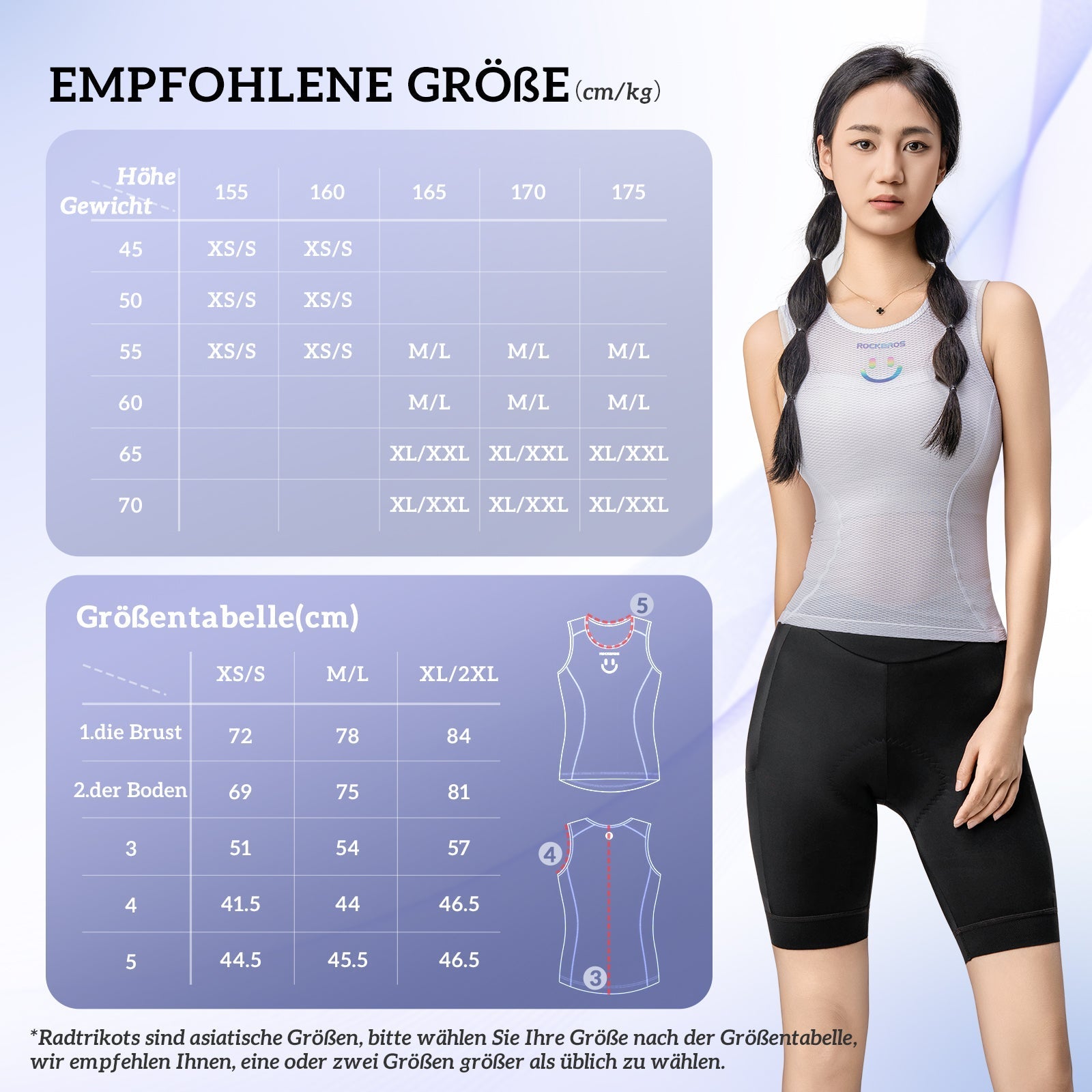 ROCKBROS Damen Sporttop Atmungsaktiv baselayer Unterhemd für Radfahren - Funktionsshirt ROCKBROS - EU - NooMii