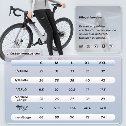 ROCKBROS Damen Winter Fahrradhose Lang Gepolstert Elastisch Atmungsaktiv - Fahrradhose ROCKBROS - EU - NooMii