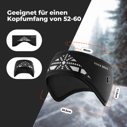 ROCKBROS Elastisches Winter Stirnband mit Klettverschluss Ohrenwärmer Unisex - Fahrrad Mütze ROCKBROS - EU - NooMii
