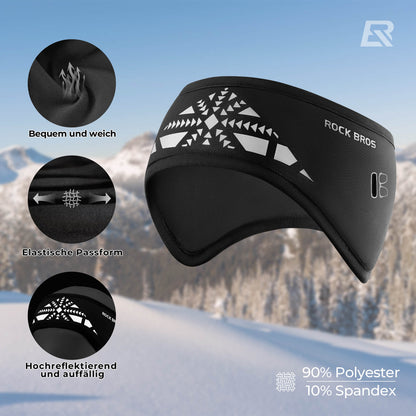 ROCKBROS Elastisches Winter Stirnband mit Klettverschluss Ohrenwärmer Unisex - Fahrrad Mütze ROCKBROS - EU - NooMii