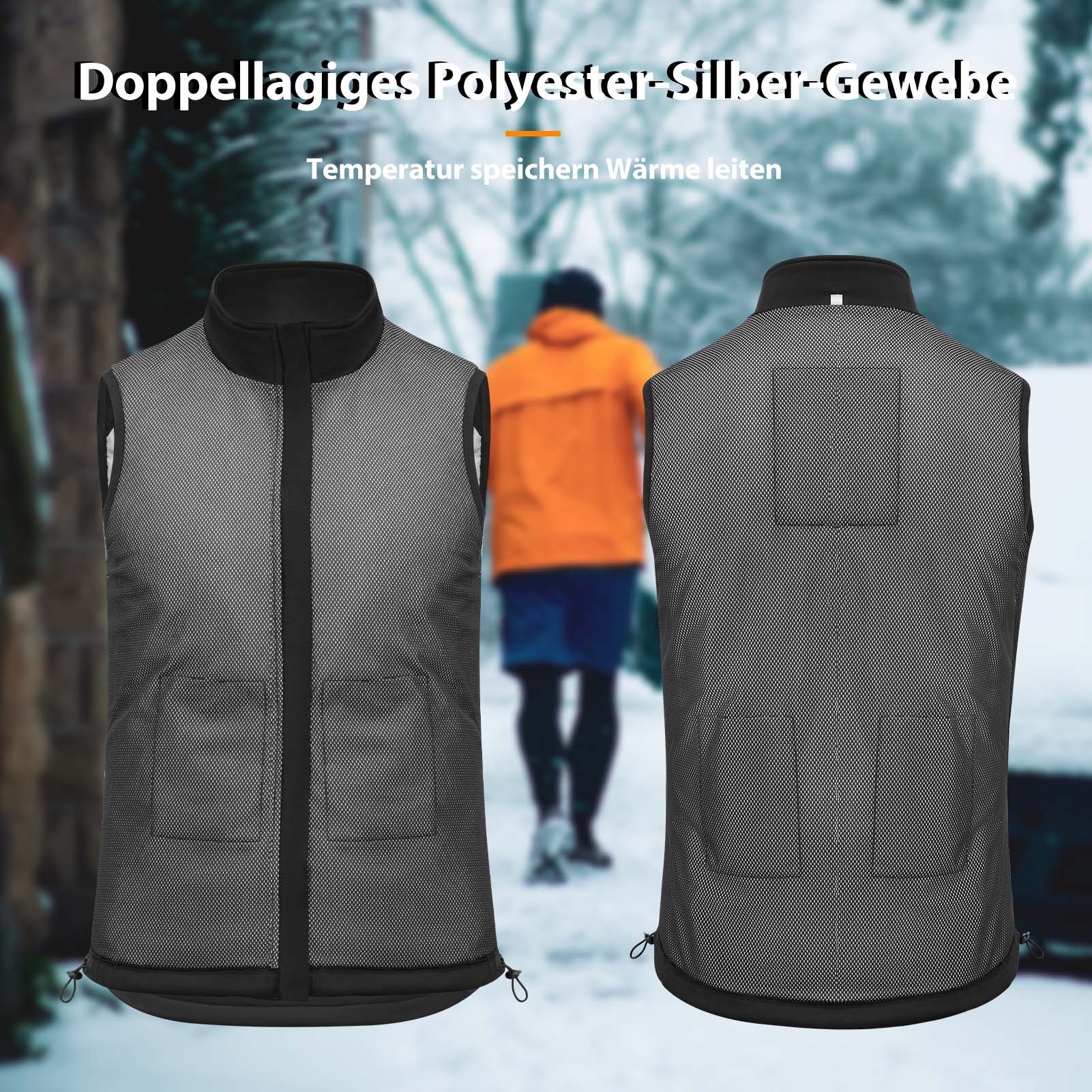 ROCKBROS Elektrische Beheizte Weste mit 3 Temperaturstufen für Herren/Damen - Fahrradjacke ROCKBROS - EU - NooMii