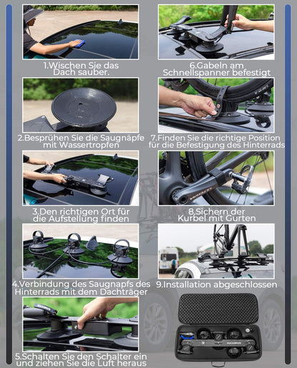 ROCKBROS Elektrischer Fahrradträger mit Saugnapf - Fahrrad Dachträger ROCKBROS - EU - NooMii