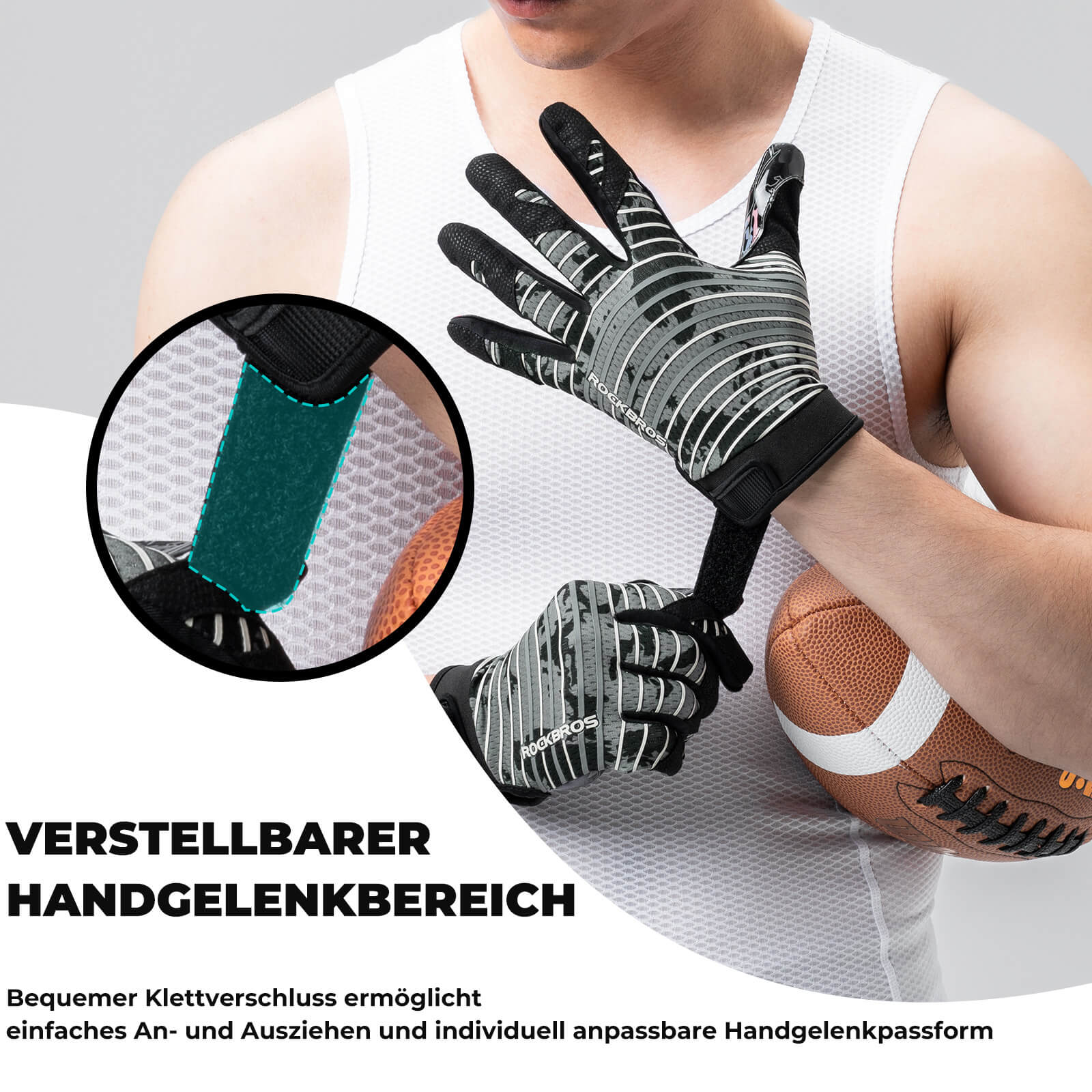 ROCKBROS Erwachsene Profi - Sporthandschuhe Atmungsaktiv Elastisch - Fahrradhandschuhe ROCKBROS - EU - NooMii