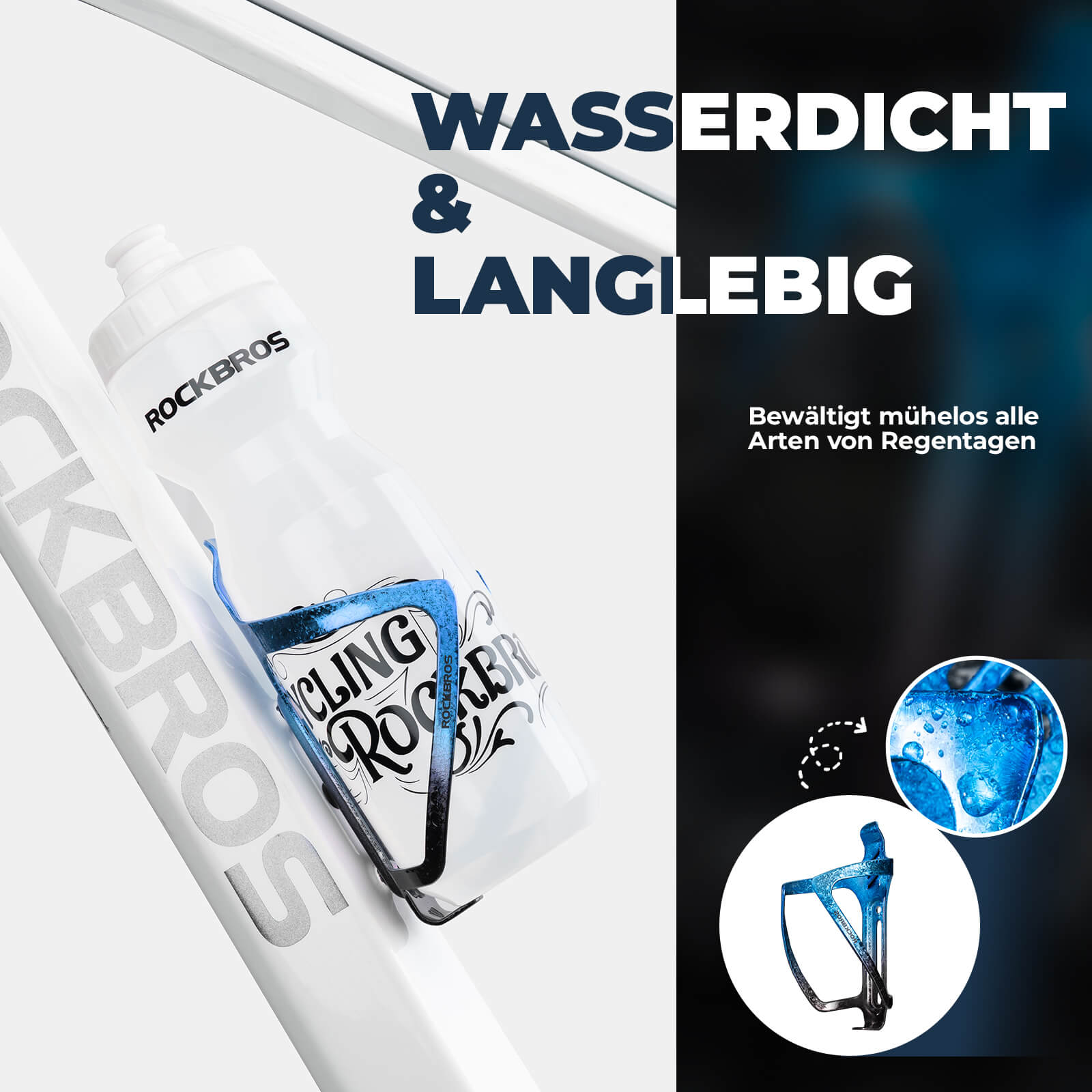 ROCKBROS Fahrrad Flaschenhalter Getränkehalter Robust aus Alu Leicht 8 Farbe - Fahrrad Flaschenhalter ROCKBROS - EU - NooMii